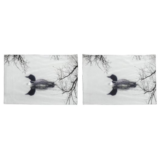 hoesjes Zwarte en witte ballon op een meer Kussensloop (Achterkant-Set)