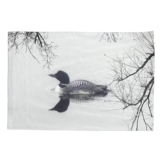 hoesjes Zwarte en witte ballon op een meer Kussensloop (Achterkant-Links)