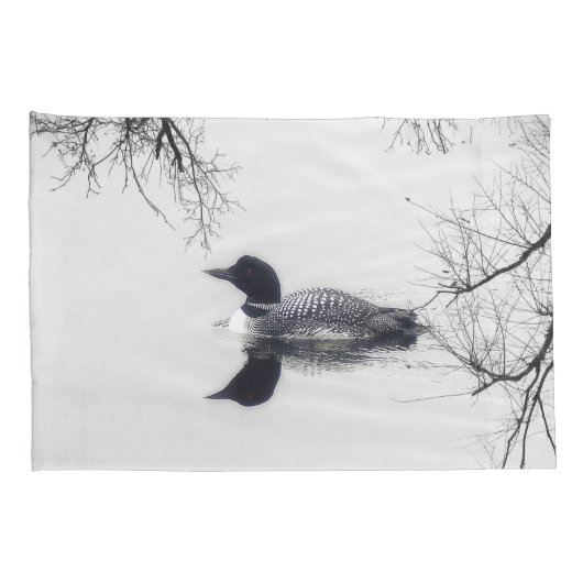 hoesjes Zwarte en witte ballon op een meer Kussensloop (Achterkant-Rechts)