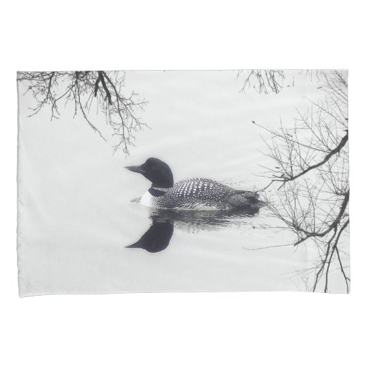 hoesjes Zwarte en witte ballon op een meer Kussensloop (Voorkant-Rechts)