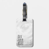 Hoesjes zwarte marmer bagagelabel (Achterkant verticaal)