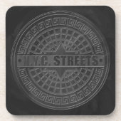 Hoesjes zwarte marmer bier onderzetter (Voorkant)