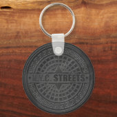 Hoesjes zwarte marmer sleutelhanger (Voorkant)