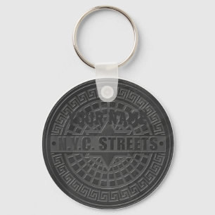 Hoesjes zwarte marmer sleutelhanger