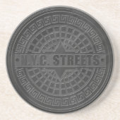 Hoesjes zwarte marmer zandsteen onderzetter (Voorkant)