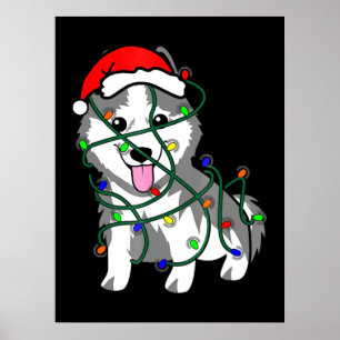 Hoesse kerstlampjes Decoratie Funny Husky