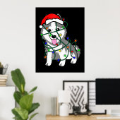 Hoesse kerstlampjes Decoratie Funny Husky (Thuiskantoor)