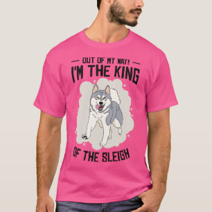 Hoesse knuppende koning van de sleedige hond met r t-shirt