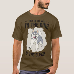 Hoesse knuppende koning van de sleedige hond met r t-shirt