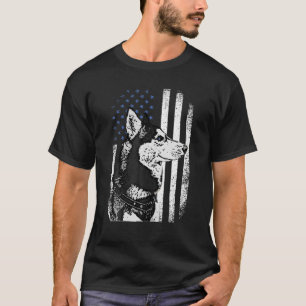 Hoesse vlag, zwart en wit, VS T-shirt