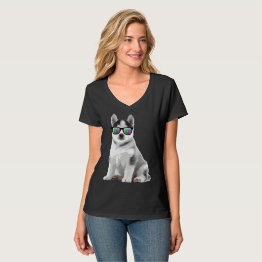 Hoesse zonnebril Honden T-shirt (Voorkant volledig)