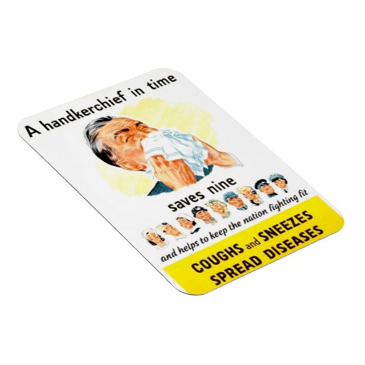 Hoest en niezen verspreiden ziekten magneet (Rechterzijde)