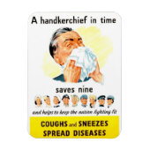 Hoest en niezen verspreiden ziekten magneet (Verticaal)