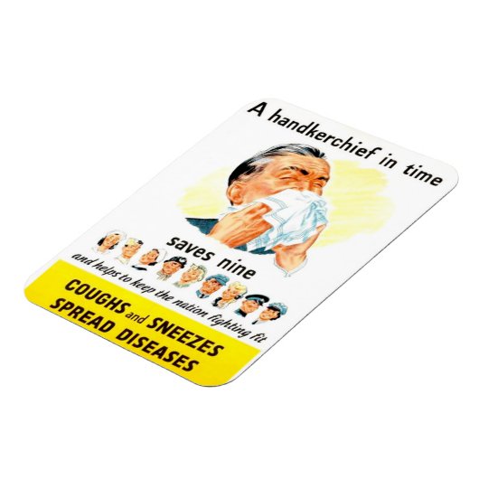 Hoest en niezen verspreiden ziekten magneet (Linkerzijde)