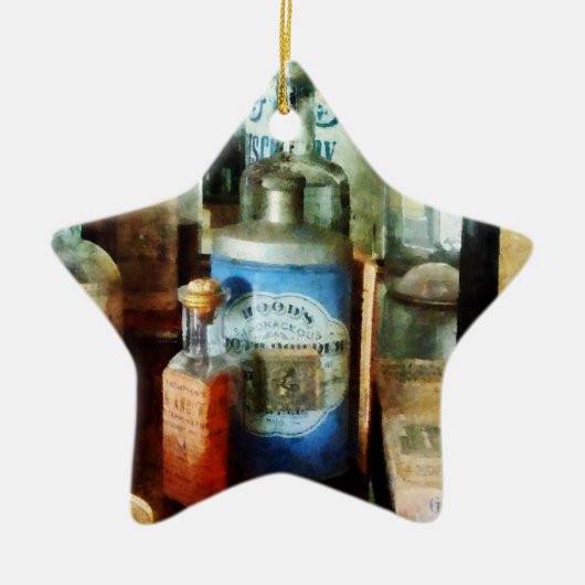 Hoest en tandpoeder keramisch ornament (Voorkant)