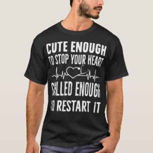 Hoest genoeg om uw hart te stoppen, voldoende gedo t-shirt