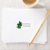  hoest met Holly Kerstmis Etiket (Insitu)