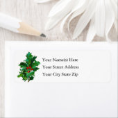  hoest met Holly Kerstmis Etiket (Insitu)