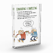 Hoesten en dichtmaken in de gezondheidstip van uw  fotoblokken (Links)