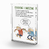 Hoesten en dichtmaken in de gezondheidstip van uw  fotoblokken (Rechts)