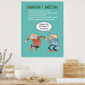 Hoesten en kalmeren in de gezondheidstip van uw Sl Poster (Keuken)