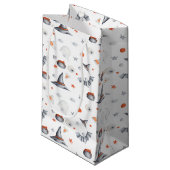 Hoesten en vleermuizen Halloween-patroon Klein Cadeauzakje (Voorkant Gekanteld)