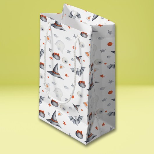 Hoesten en vleermuizen Halloween-patroon Klein Cadeauzakje