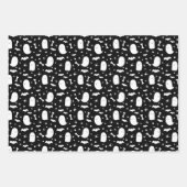 Hoesten en vleermuizen Oranje Halloween Inpakpapier Vel (Voorkant 3)