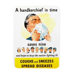 Hoesten en zaadjes Spread Diseases Magnet Magneet