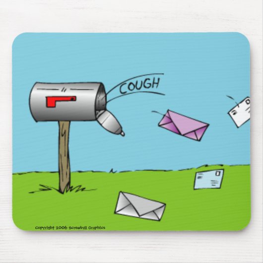 Hoesten Mailbox Mousepad Muismat (Voorkant)
