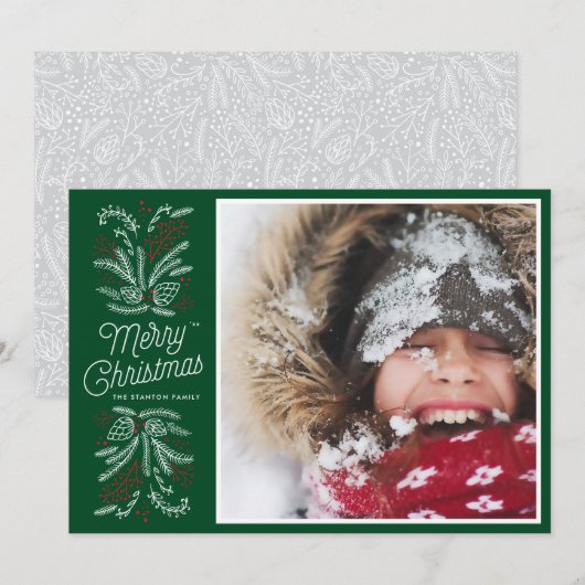 Hoesten van de feestelijke feestdag met vreugde kaart (Voorkant / Achterkant)