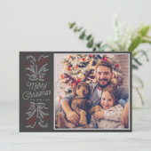 Hoesten van de feestelijke feestdag met vreugde kaart (Staand voorkant)