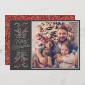 Hoesten van de feestelijke feestdag met vreugde kaart (Voorkant / Achterkant)