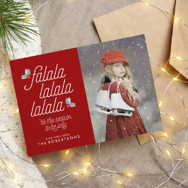 Hoesten van Holly Festive Kerstmis Feestdagenkaart