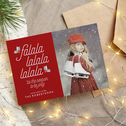 Hoesten van Holly Festive Kerstmis Feestdagenkaart