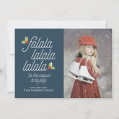 Hoesten van Holly-kerstfoto Feestdagenkaart (Voorkant)