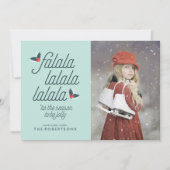 Hoesten van Holly-kerstfoto Feestdagenkaart (Voorkant)