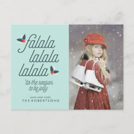 Hoesten van Holly Kerstfotofeestdag Feestdagenkaart