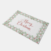 Hoesten van Holly Leaves en Lush Red Berries Deurmat (Schuin)