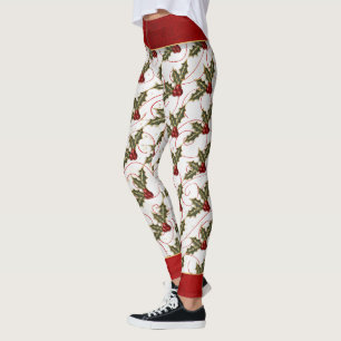 Hoesten van Holly met Red en Gold Stylish Leggings