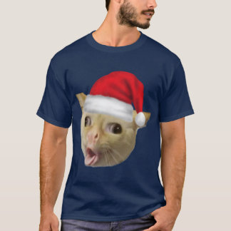 Hoestende Kat In Kerst Meme vrienden T-shirt