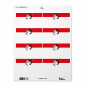 Hoestende Roken Kerstman Verzendlabel (Full Sheet)