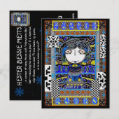 HOESTER BESSIE METT COLLECTIBLE ART BRIEFKAART (Voorkant / Achterkant)