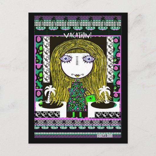 HOESTER BESSIE METT COLLECTIBLE ART BRIEFKAART (Voorkant)