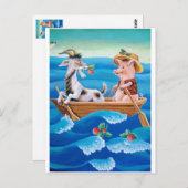 "Hoeveel aardbeien groeien er in het zee?" Briefkaart (Voorkant / Achterkant)