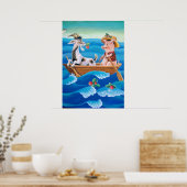 "Hoeveel aardbeien groeien er in het zee?" Poster (Keuken)