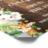 Hoeveel Animal Crackers Safari Baby shower spel Poster (Hoek)