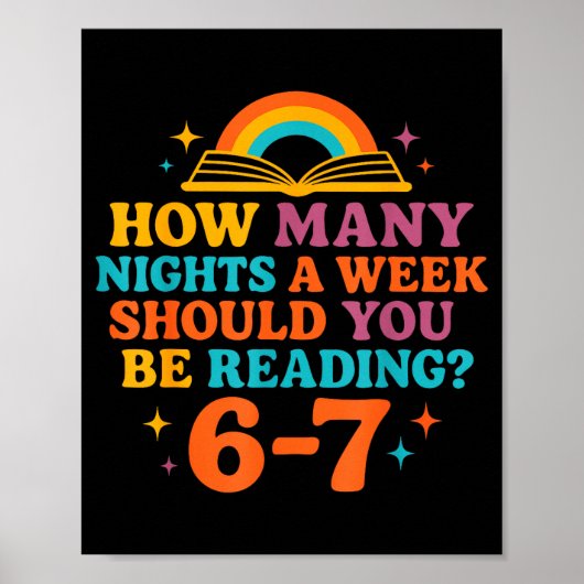 Hoeveel Avonden Per Week Moet Je 67 Me Lezen Poster (Voorkant)
