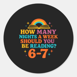Hoeveel Avonden Per Week Moet Je 67 Me Lezen Ronde Sticker