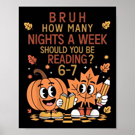 Hoeveel avonden per week moet je 67 Te lezen Poster (Voorkant)